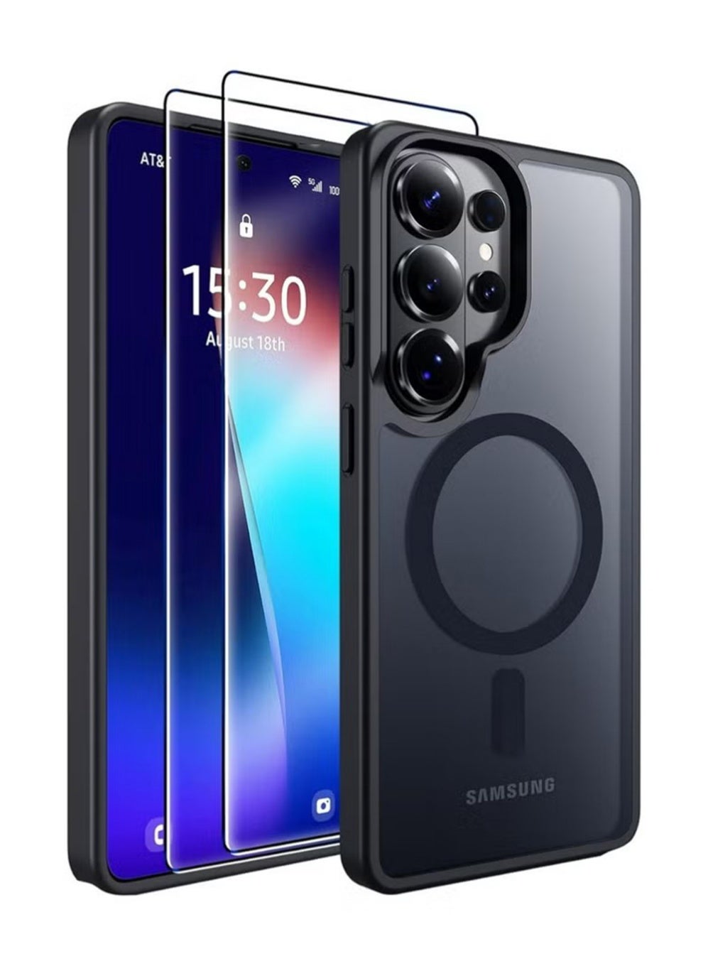 X-level for Samsung S26 Ultra MagSafe Case Cover, with 2*Screen Protector Magnetic Cover, Shockproof Protection Phone Shell, Matte Kickstand Slim Thin Back Cases for Galaxy S26 Ultra 5G (Black)